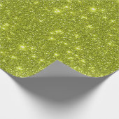 Modern Glam Shimmer Sparkle Gelb Grün Glitzer Geschenkpapier (Ecke)