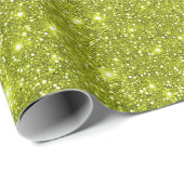 Modern Glam Shimmer Sparkle Gelb Grün Glitzer Geschenkpapier (Rolleneckpunkt)