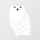Modern glam snow owl fensteraufkleber (Blatt)