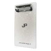 Modern-Glamour Monogram Elegante Vorlage Moderne Mini Klemmbrett (Gewinkelt2)