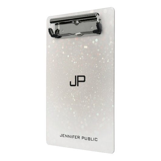 Modern-Glamour Monogram Elegante Vorlage Moderne Mini Klemmbrett (Gewinkelt2)