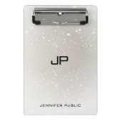 Modern-Glamour Monogram Elegante Vorlage Moderne Mini Klemmbrett (Vorderseite)