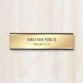 Modern Glamour Template Gold Look Custom Türschild (Vorderseite )