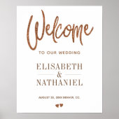 Modern glamouröse Typografie Begrüßungszeichen Poster (Vorne)