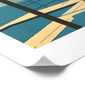 Modern Glass House Art Print Minimalist Poster (Ecke)