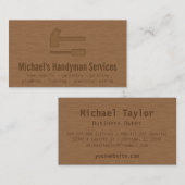 Modern, glatt, hölzern, visitenkarte (Vorne/Hinten)