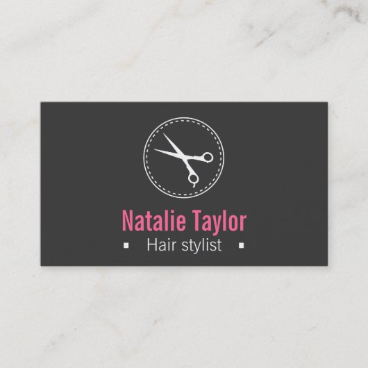 Modern, glatt, Minimalistisch, schwarz, Visitenkarte (Vorderseite)