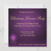 Modern Gleamy Weihnachtsbaum Einladung (Rückseite)