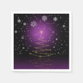 Modern Gleamy Weihnachtsbaum Serviette (Vorderseite)