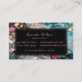 Modern Glitter and Marble Abstract Business Card Visitenkarte (Rückseite)