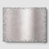 Modern, Glitter Bridal Shower Gästebuch (Rückseite)