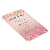 Modern, Glitter Bride to be Einladung Magnet (Rechte Seite)