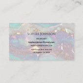 Modern Glitter Business Card Visitenkarte (Rückseite)