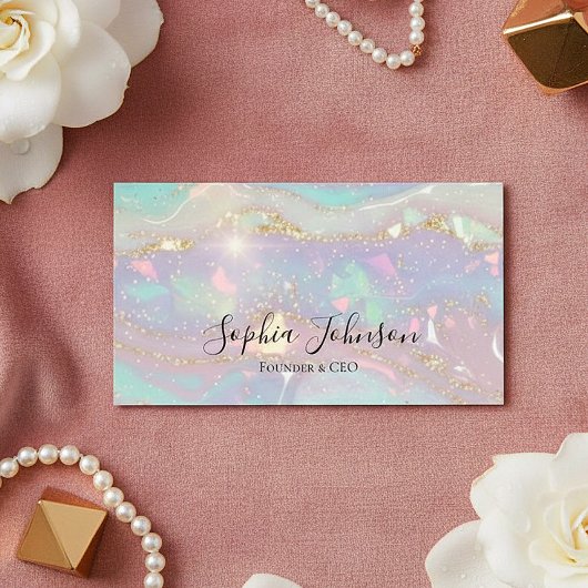 Modern Glitter Business Card Visitenkarte