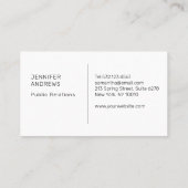 Modern Glitter Drop Aqua-Blau Schwarz Visitenkarte (Rückseite)