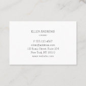 Modern Glitter Gold Watercolor Salon Visitenkarte (Rückseite)