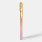 Modern Glitter Holographic Gold with Name Case-Mate iPhone Hülle (Rückseite / Links)
