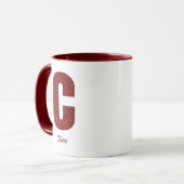 Modern Glitter Monogram C Mug with Name Tasse (Vorderseite Links)