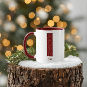 Modern Glitter Monogram I Mug with Name Tasse