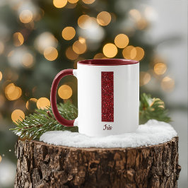 Modern Glitter Monogram I Mug with Name Tasse