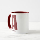 Modern Glitter Monogram Mug with Name Tasse (Vorderseite Links)