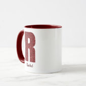 Modern Glitter Monogram R Mug with Name Tasse (Vorderseite Links)