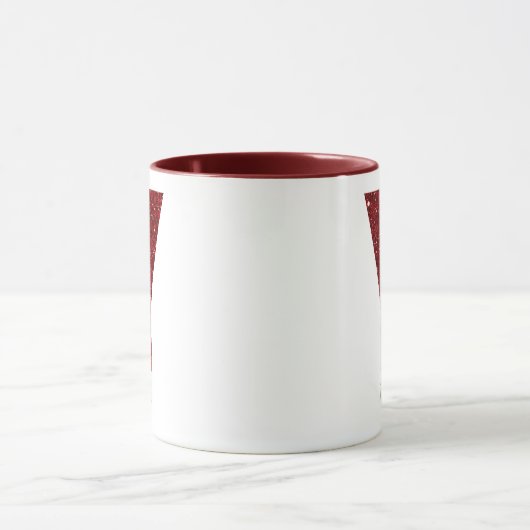 Modern Glitter Monogram Y Mug with Name Tasse (Zentrum)