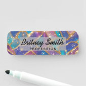 Modern glitter opal background namensschild (Beispiel)
