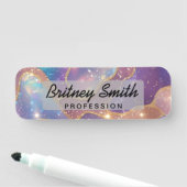 Modern glitter opal background namensschild (Beispiel)