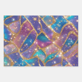 Modern glitter opal  geschenkpapier set (Vorderseite 3)