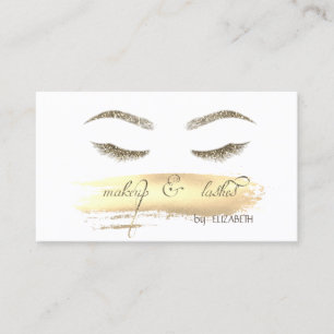 Modern,Glitter Wimpern, Pinselstrich Visitenkarte