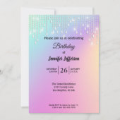 Modern Glitzer Geburtstag Einladung (Vorderseite)