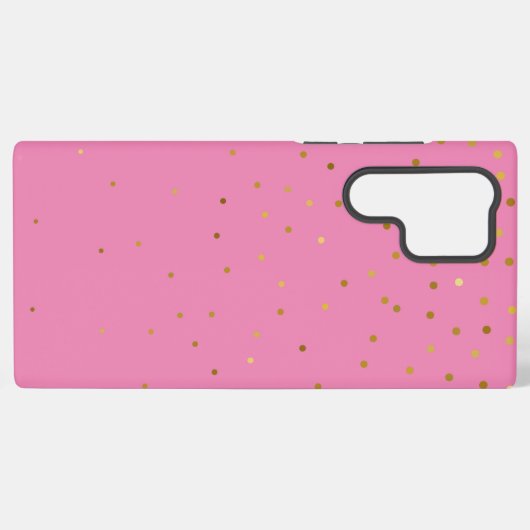 Modern Glitzer Gold Pink Samsung Galaxy Hülle (Rückseite (Horizontal))