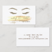 Modern, Glitzer Lashes, Pinselstriche Visitenkarte (Vorne/Hinten)