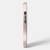 Modern Glitzer Ombre Rose Gold Monogram Case-Mate iPhone Hülle (Rückseite / Links)