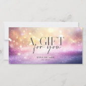 Modern Glitzer Pink Certificate Geschenkkarte (Vorderseite)