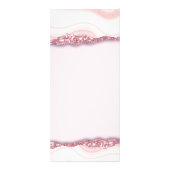 Modern, Glitzer, rosa Preisliste Werbekarte (Hinten)