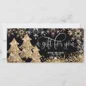 Modern Glitzer Weihnachtsbaum Schneeflocken (Vorderseite)