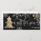 Modern Glitzer Weihnachtsbaum Schneeflocken (Vorderseite)