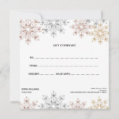 Modern Glitzer Weihnachtsbaum Schneeflocken (Rückseite)