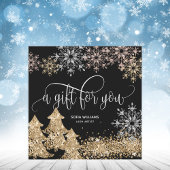 Modern Glitzer Weihnachtsbaum Schneeflocken