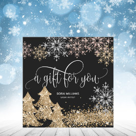 Modern Glitzer Weihnachtsbaum Schneeflocken