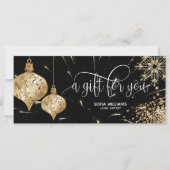 Modern Glitzer Weihnachtsbaum Schneeflocken (Vorderseite)