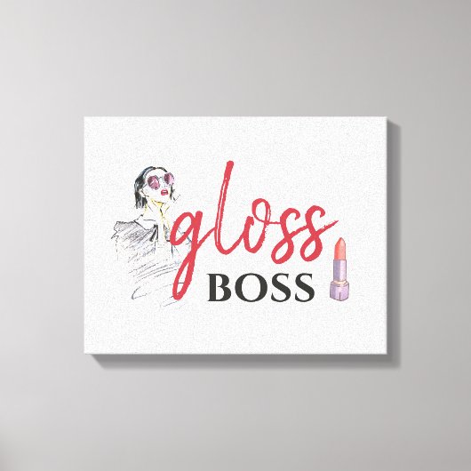Modern Gloss Boss Schwarzes Meer Leinwanddruck (Vorderseite)