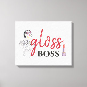Modern Gloss Boss Schwarzes Meer Leinwanddruck