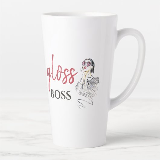 Modern Gloss Boss Schwarzes Meer Milchtasse (Rechts)