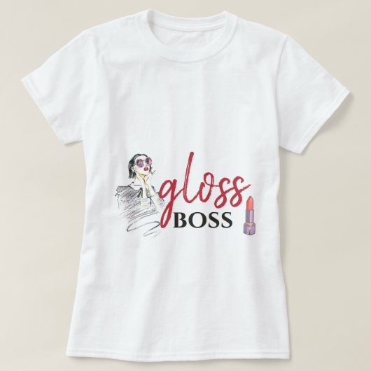 Modern Gloss Boss Schwarzes Meer T-Shirt (Design vorne)