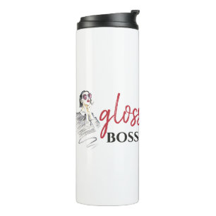 Modern Gloss Boss Schwarzes Meer Thermosbecher