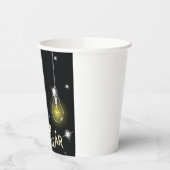 Modern Glowing Light Bulbs Happy New Year Pappbecher (Links)