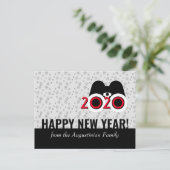 Modern glücklich Neues Jahr 2020 Vision Snowflakes Postkarte (Stehend Vorderseite)